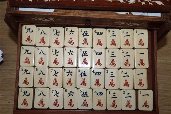 An inlaid mah jong set